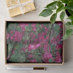 Pink Blossoms Green Leaves Peaceful Nature God Tissue Paper