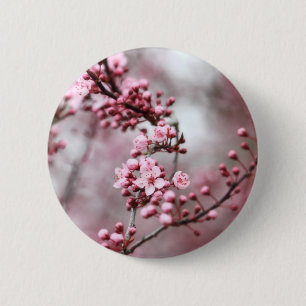 Pink Blossoms in Spring Photo 6 Cm Round Badge