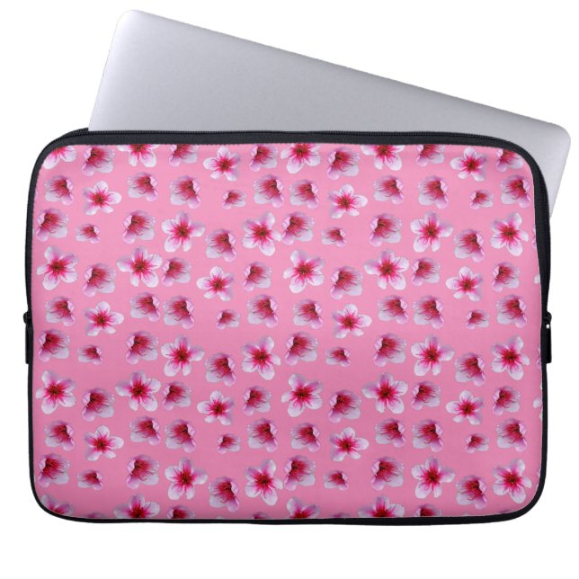 Pink Blossoms, Laptop Sleeve (Front)