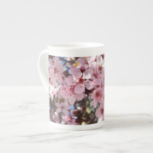 Pink Blossoms on Ornamental Flowering Tree Bone China Mug
