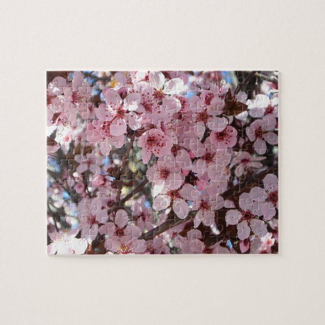 Pink Blossoms on Ornamental Flowering Tree Jigsaw Puzzle (Horizontal)