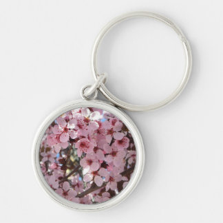 Pink Blossoms on Ornamental Flowering Tree Key Ring
