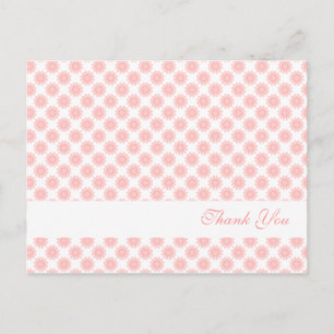 Pink Blossoms "Thank You" Postcard