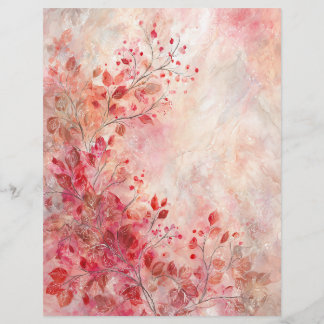 Pink Blossoms Writing/Scrapbooking Paper Custom Letterhead