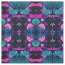 Pink & Blue 369 Abstract Fabric