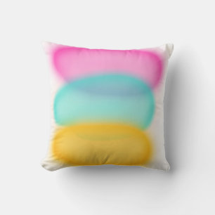 Pink Blue Abstract Art Cushion Throw Pillow