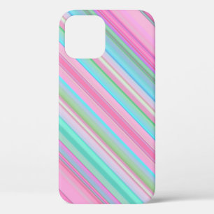 Pink Blue Abstract iPhone 12 Case