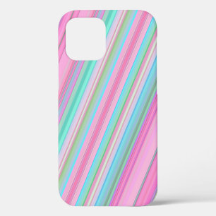 Pink Blue Abstract iPhone 12 Case