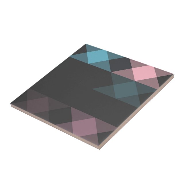 pink blue and gray geometric tile (Side)