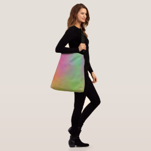 Pink Blue and Green Marble Clouds Crossbody Bag