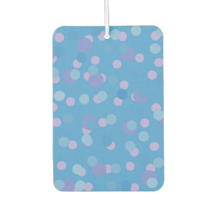 pink blue and purple polka dot clusters car air freshener