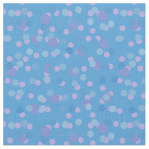 pink blue and purple polka dot clusters fabric