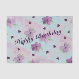 Pink Blue And Purple Tissue Paper