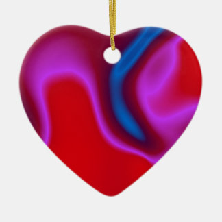 pink blue and red heart ornament