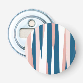 Pink Blue and White Abstract Bottle Opener