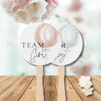 Pink & Blue Balloon Gender Reveal voting paddles