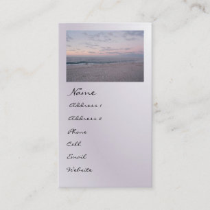 'Pink & Blue Beach at Dawn' Profile Business Card