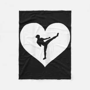 Pink Blue Black Karate Love Sweater Or Tee Women T Fleece Blanket