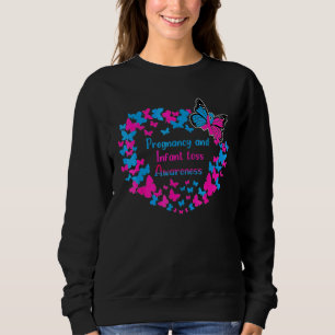 Pink Blue Butterfly Pregnancy & Infant Loss Awaren Sweatshirt