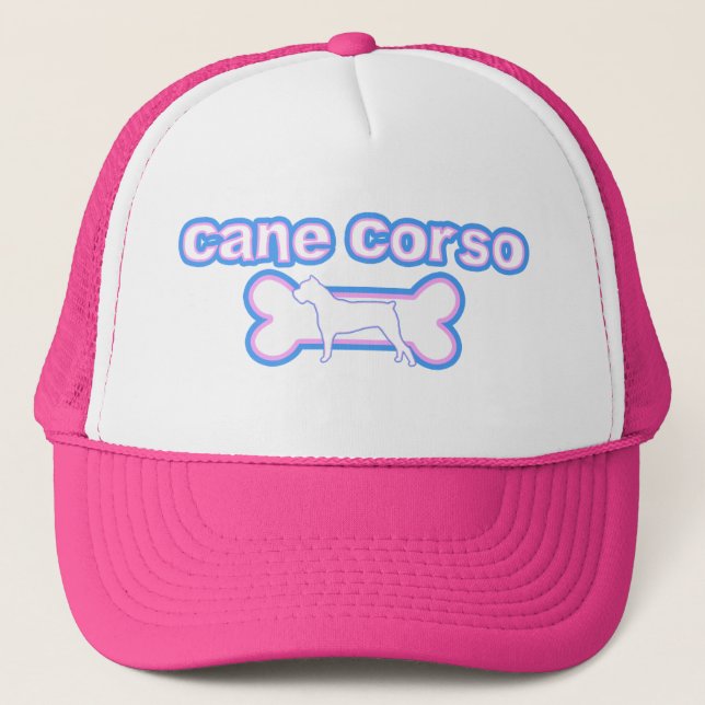 Pink & Blue Cane Corso Trucker Hat (Front)