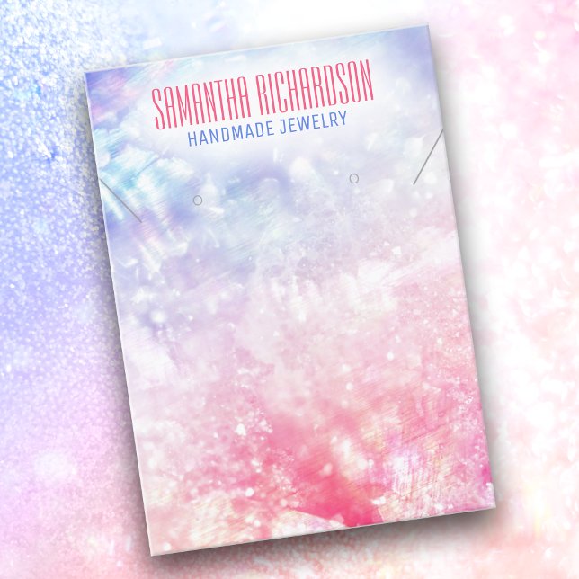 Pink Blue Elegant Classy Jewellery Backing Display Business Card (Creator Uploaded)
