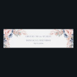 Pink Blue Floral Elegant Script 60th Birthday Water Bottle Label<br><div class="desc">Elegant pink floral birthday water bottle labels that you can easily customise with your details by clicking the "Personalise" button. Features modern popular typography with script text in navy blue TIP: Matching products available for your convenience</div>
