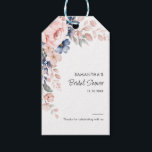 Pink Blue Floral Script Bridal Shower Gift Tags<br><div class="desc">Announce your upcoming bridal shower with our Modern Pastel Pink Indigo Blue Watercolor Floral gift tags. Featuring beautiful botanical watercolor bloom. Simply personalise with your shower details by clicking the customise it button to further re-arrange and format the style and placement of the text. TIP: Add our complimentary or matching...</div>