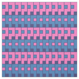 Pink Blue Geometric Fabric
