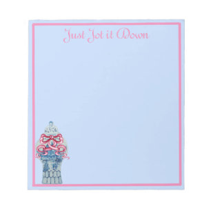 Pink Blue Ginger Jar Jars Notepad Notes