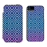 Pink & Blue Glitter With Modern Geometric Pattern