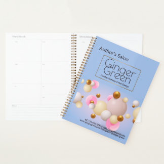 Pink Blue Gold Balloons Planner