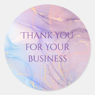 Pink & Blue Gold Glitter Marble Sticker Sheet