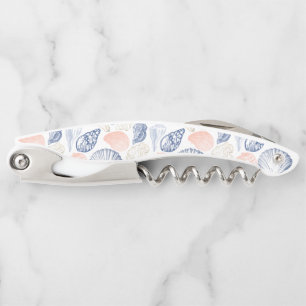 Pink Blue Gold Shells Corkscrew
