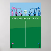 Pink Blue Golf Gender Reveal Game, Cast Your Vote
