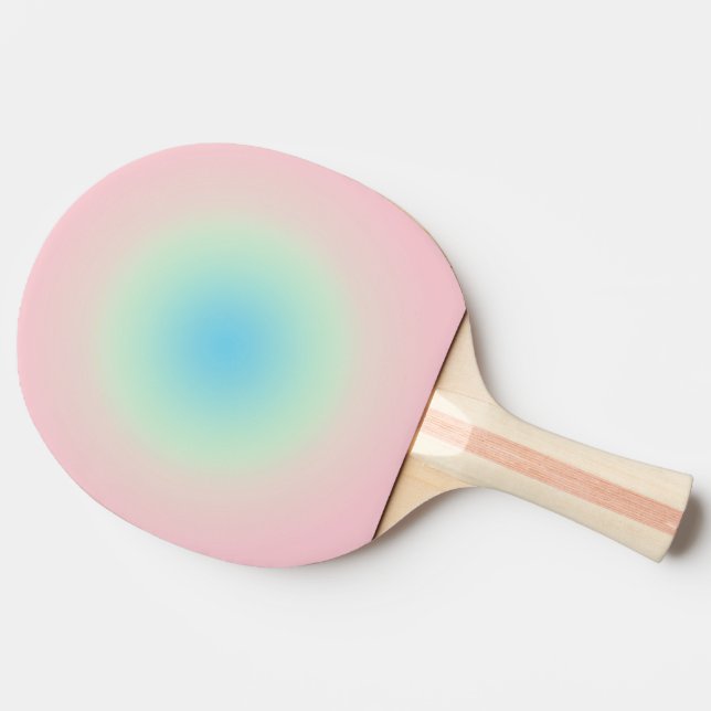 Pink Blue Gradient Ombre Pastel Aesthetic Summer Ping Pong Paddle (Back Side)