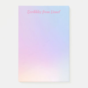 pink, blue, gradient, pastel, feminine, girly, "fo post-it notes