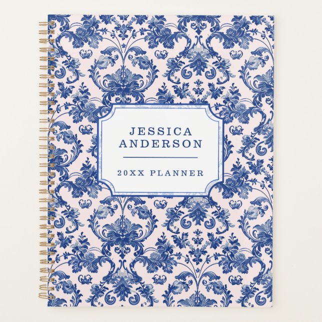Pink & Blue Grandmillennial  Planner (Front)