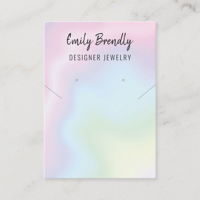 Pink Blue Green Necklace Earring Jewellery Display Business Card (Front)