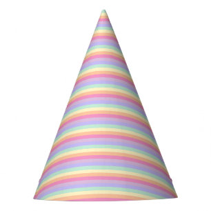 Pink Blue Green Purple Yellow Colourful Template Party Hat