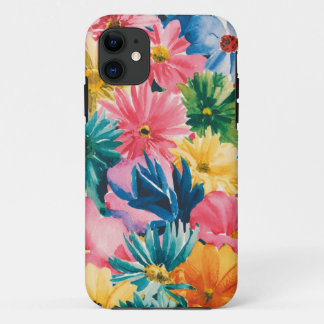 Pink Blue Green Yellow Orange Flower Art Pattern Case-Mate iPhone Case