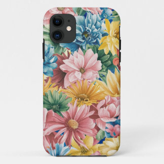 Pink Blue Green Yellow Orange Flower Art Pattern Case-Mate iPhone Case