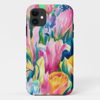 Pink Blue Green Yellow Orange Flower Art Pattern Case-Mate iPhone Case