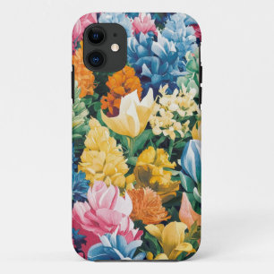Pink Blue Green Yellow Orange Flower Art Pattern Case-Mate iPhone Case