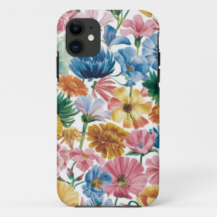 Pink Blue Green Yellow Orange Flower Art Pattern Case-Mate iPhone Case