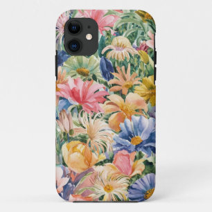 Pink Blue Green Yellow Orange Flower Art Pattern Case-Mate iPhone Case