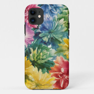 Pink Blue Green Yellow Orange Flower Art Pattern Case-Mate iPhone Case