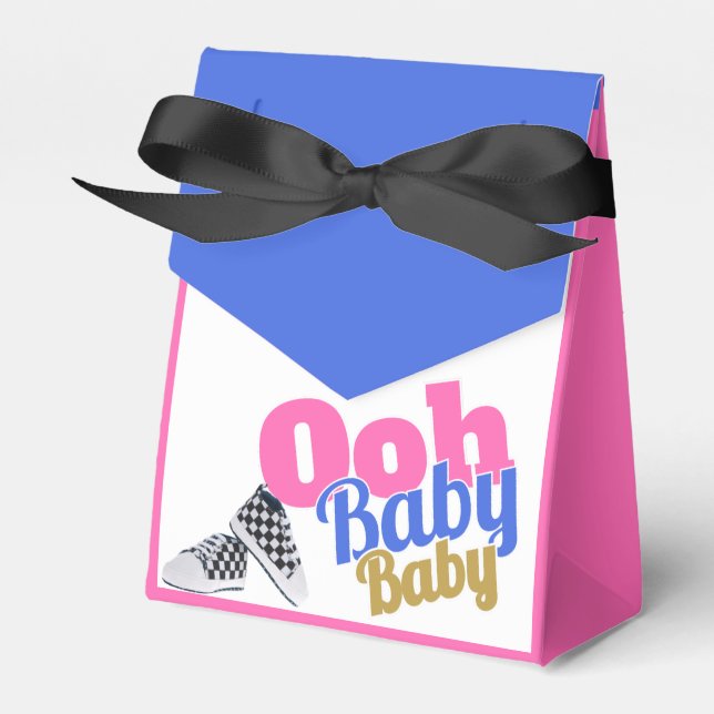 Pink & Blue| Hip Hop Gender Reveal Tent Favours Favour Box (Front Side)