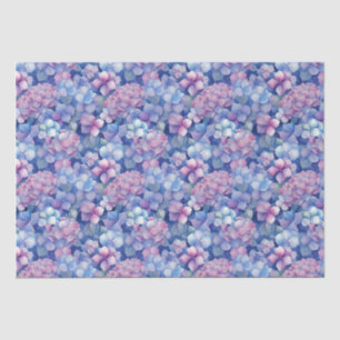 Pink Blue Hydrangeas Floral in Bloom  Tissue Paper