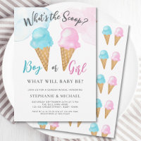Pink Blue Ice Cream Gender Reveal Party