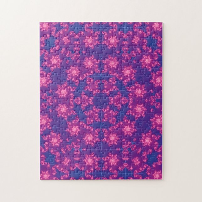Pink & Blue Kaleidoscope Gradient Jigsaw Puzzle (Vertical)